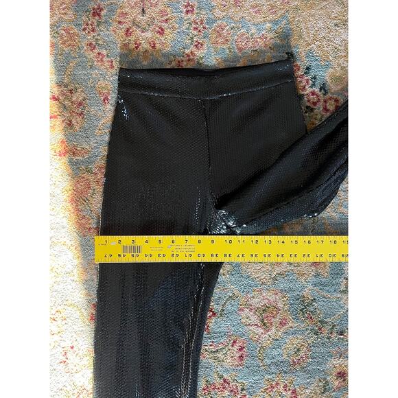 AllSaints Blue Petrol Sequin Leanna Trouser Pants - Picture 11 of 13